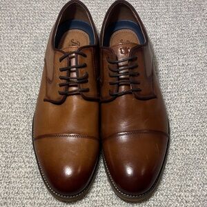 Florsheim Rucci Cap Toe cognac  brown Leather Dress Shoes